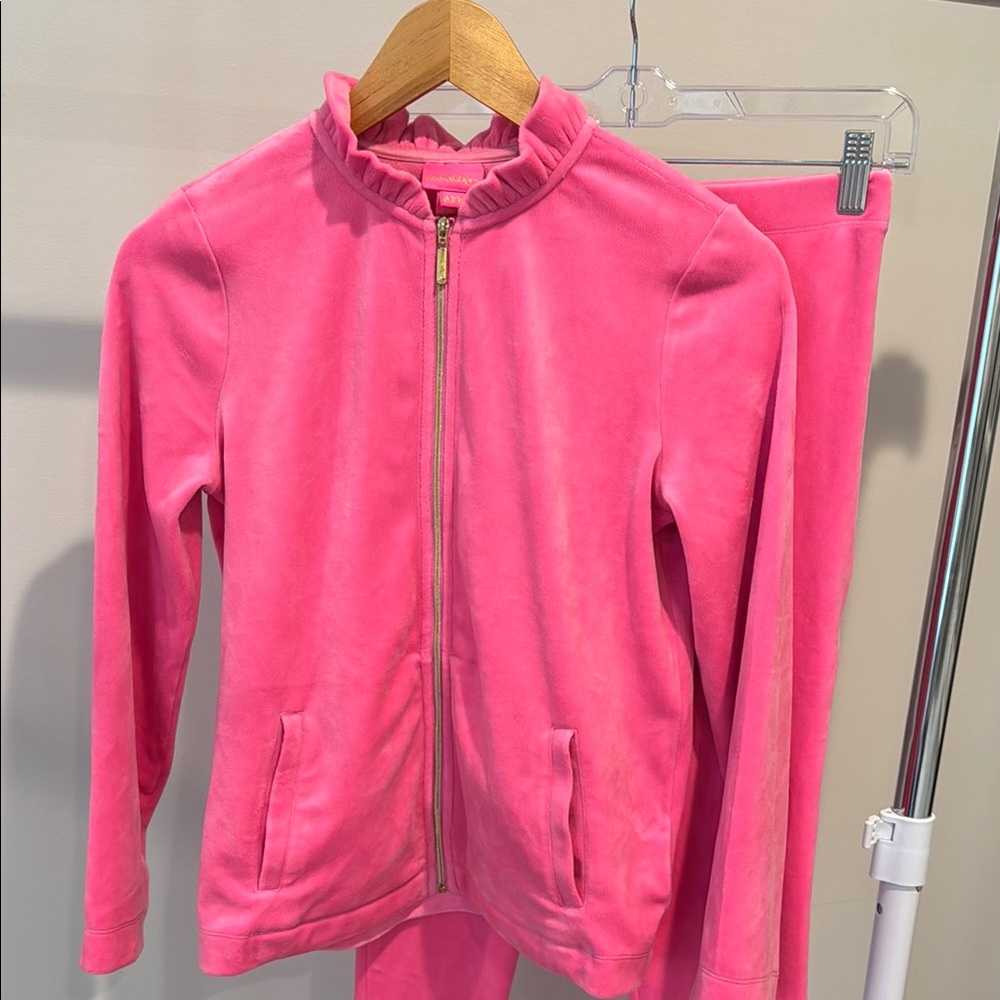 Lilly Pulitzer Pink Velour Tracksuit